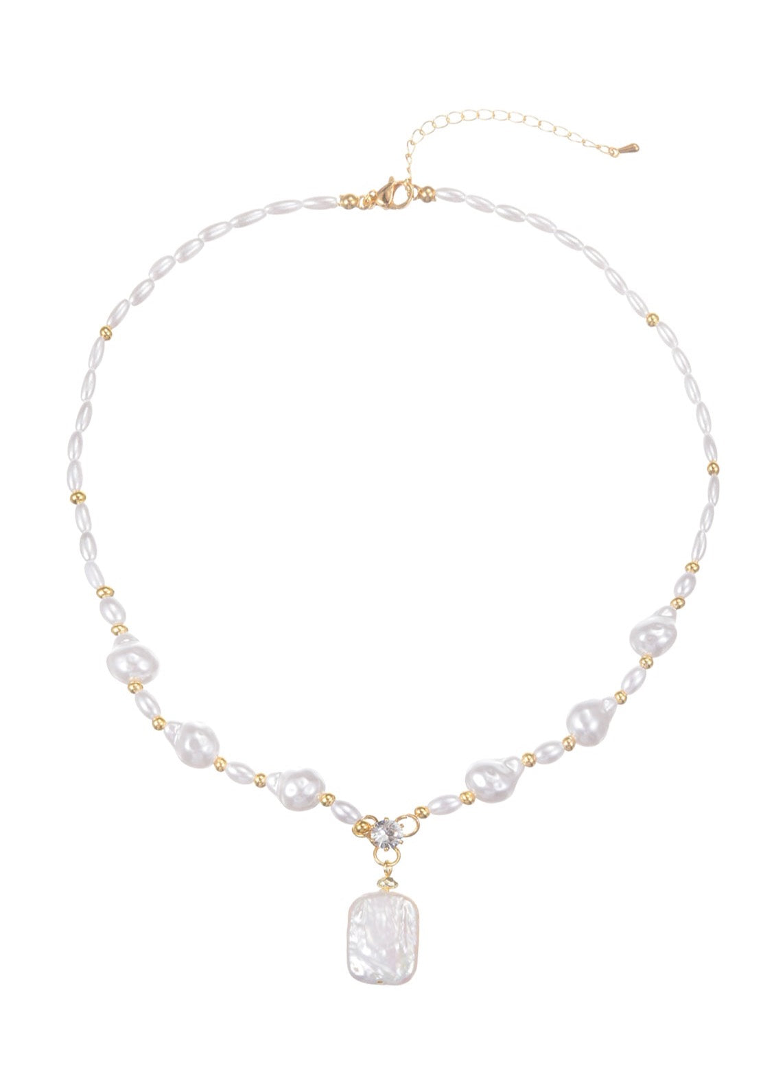 Baroque Shaped Pearl Necklace