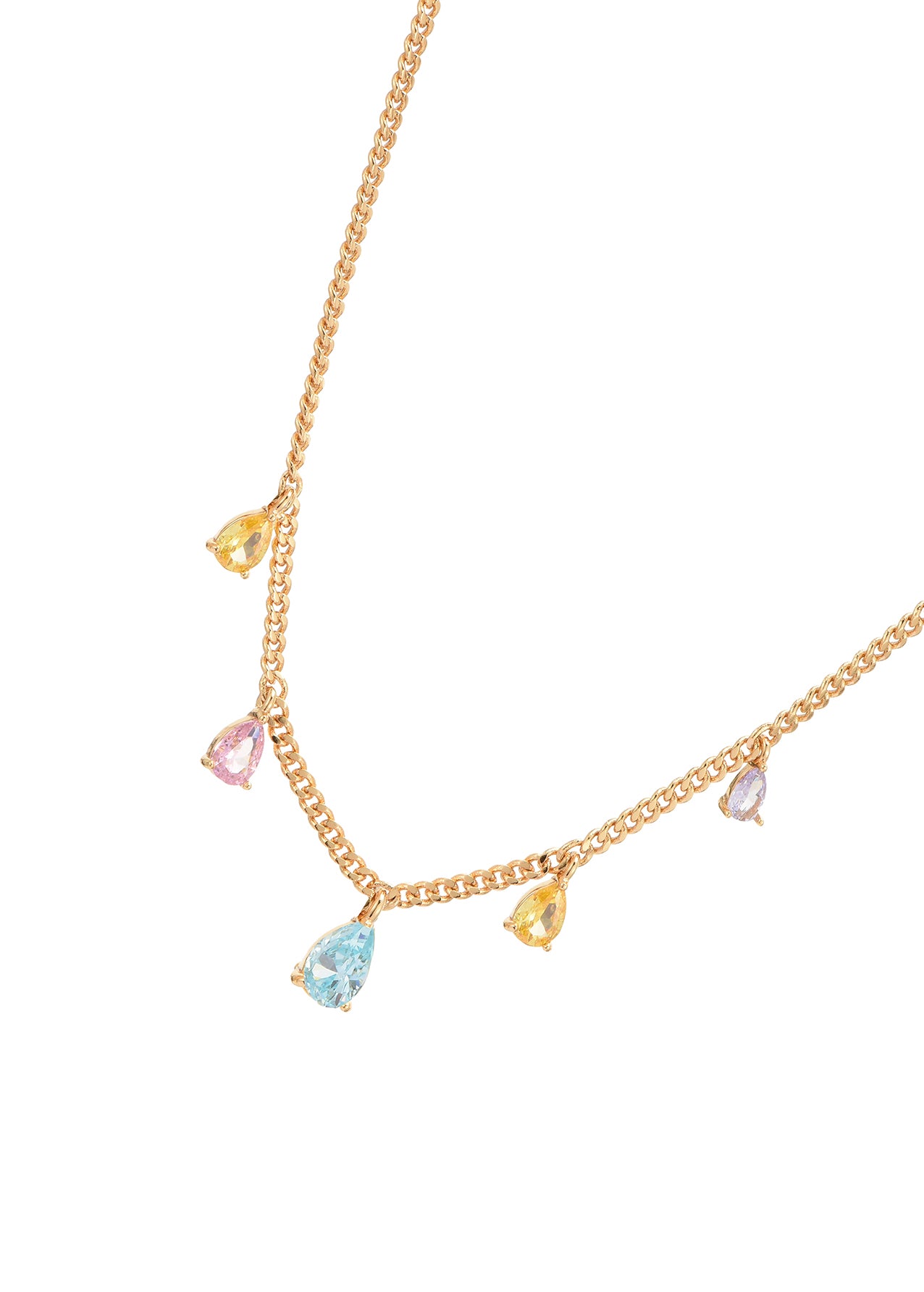 Simon Colorful Stones Golden Necklace