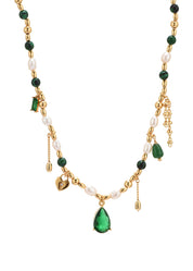 Maelle Green Romantic Golden Necklace