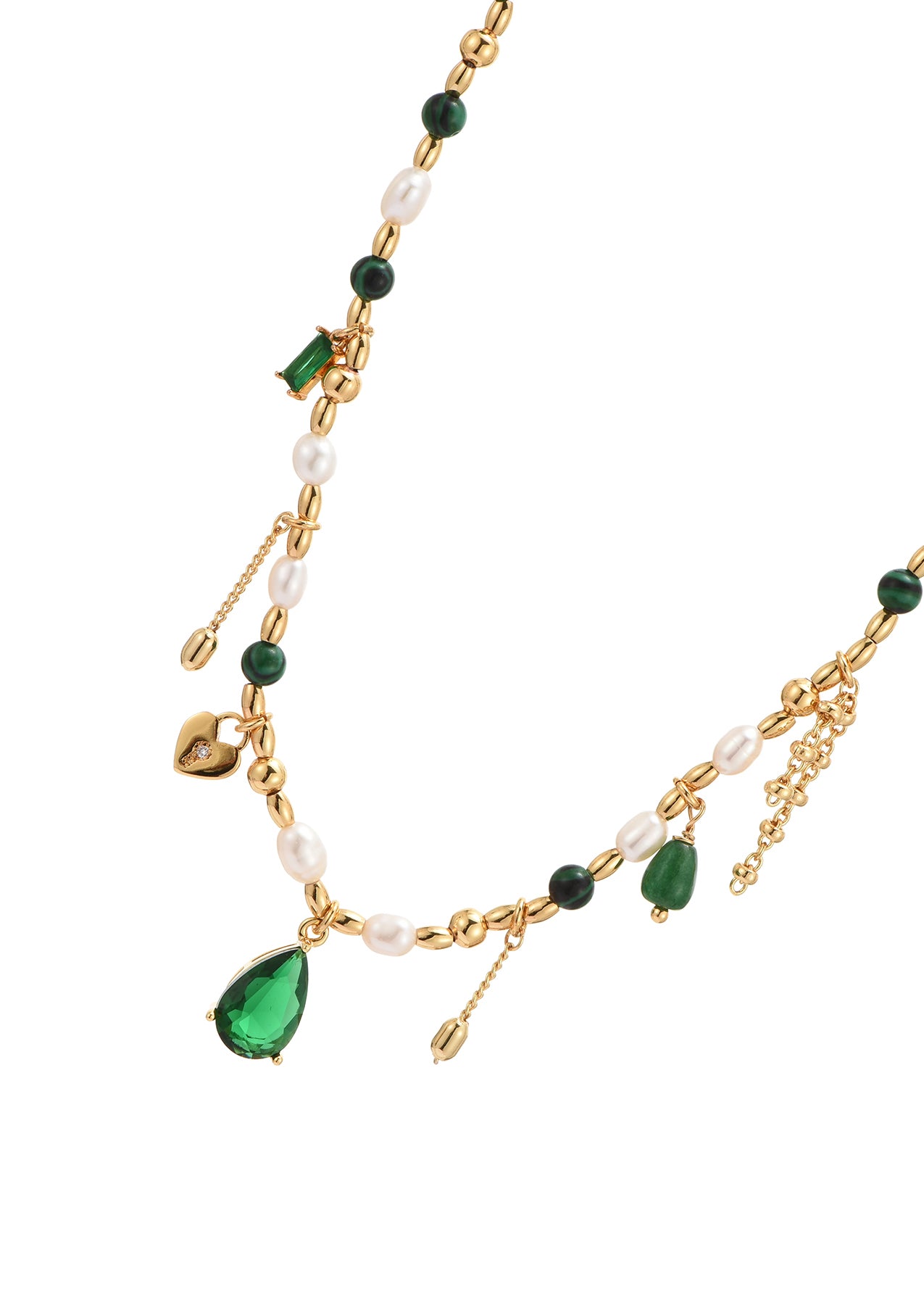 Maelle Green Romantic Golden Necklace