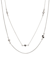 Victor Comet Star Layer Silver Necklace