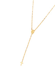 Martina Cross Long Chain Necklace - Lariat Extra Long