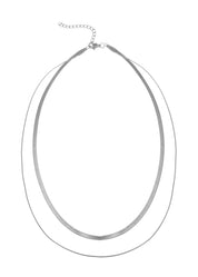 Free Faya Silver Double-Layer Necklace