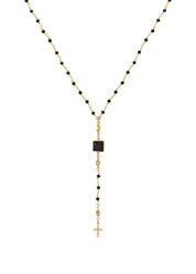 Saskia Cross Lariat Necklace