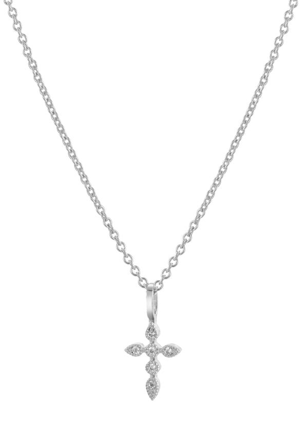 Rango Diamond Cross Silver Necklace