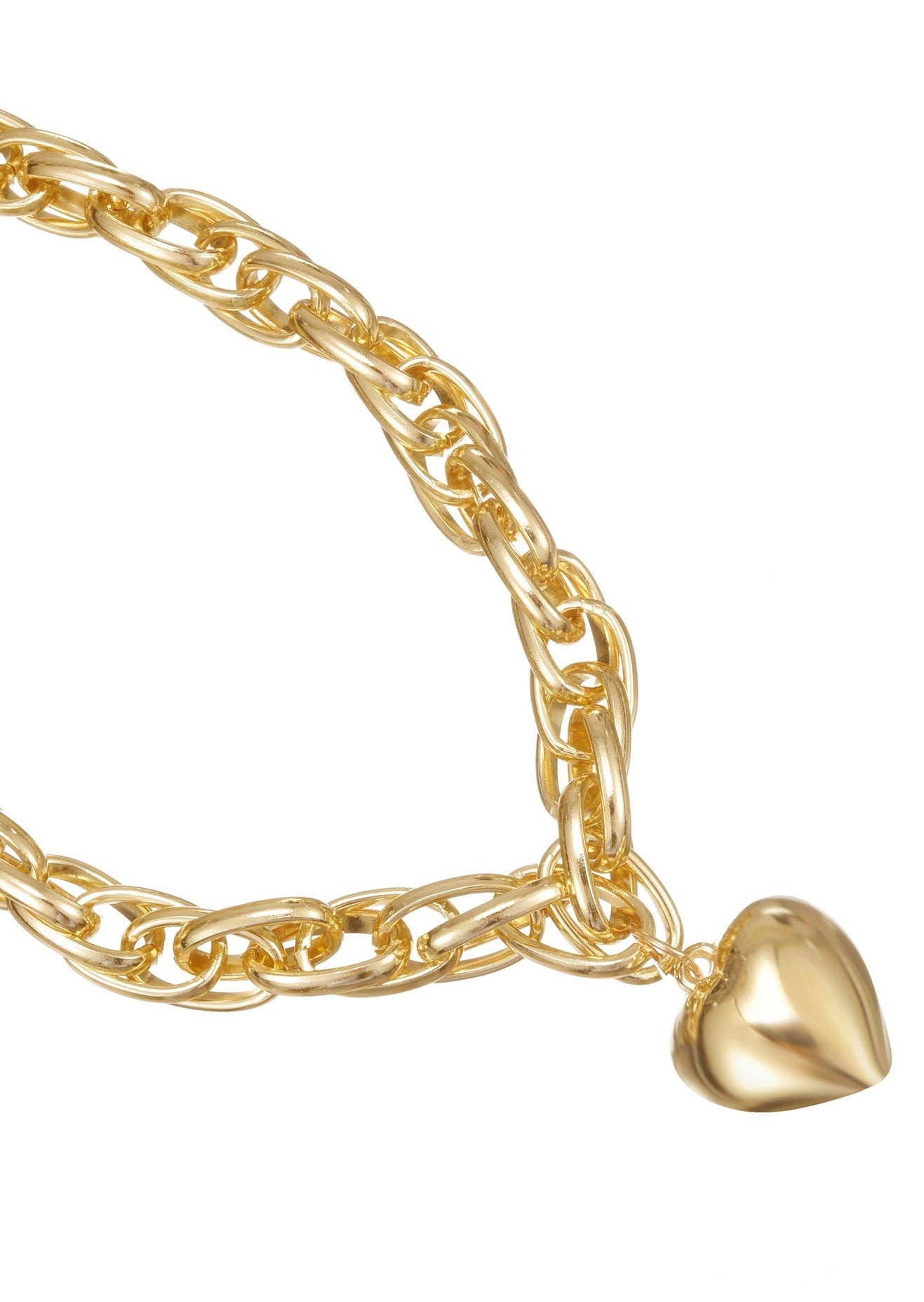 Chloe in Love Golden Heart Necklace – Vintage Jewelry for