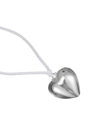 Collar de corazón de terciopelo blanco Isabelle