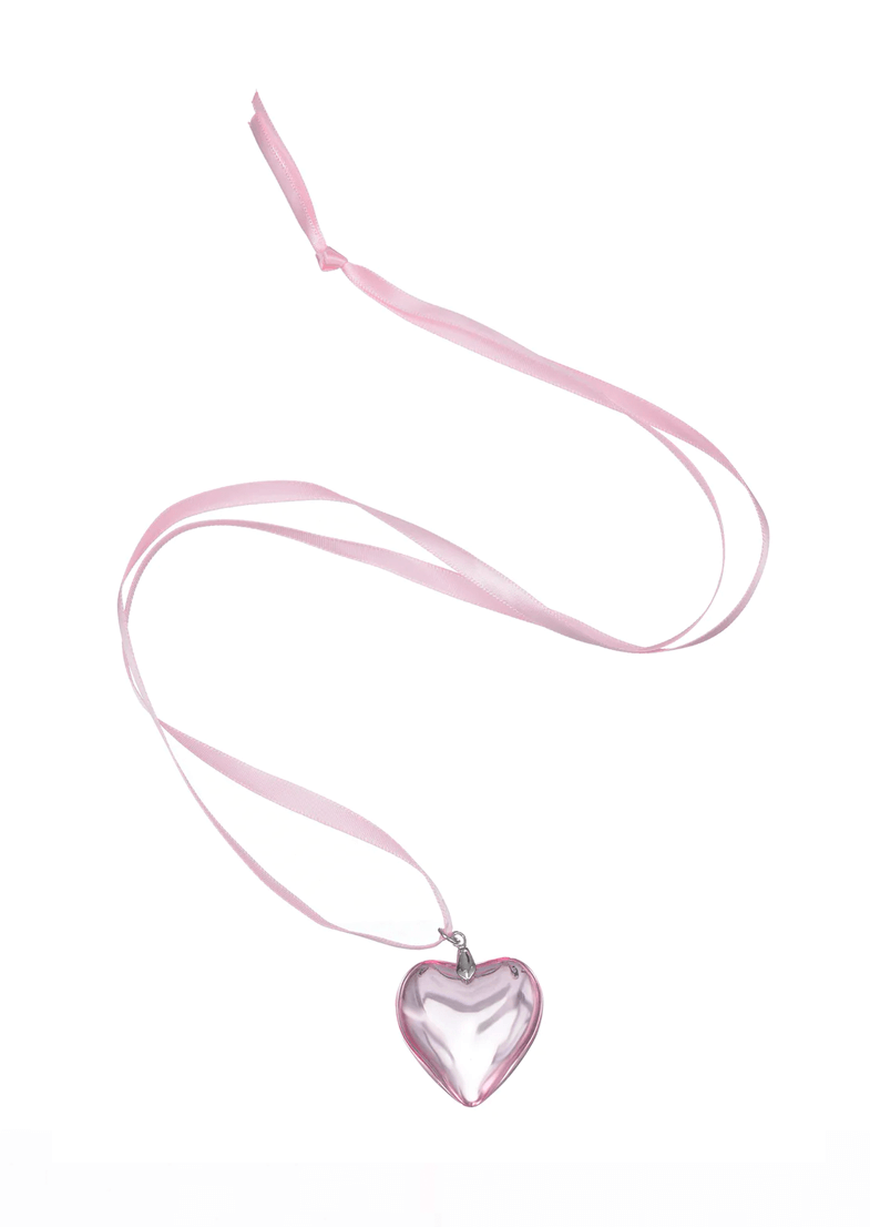 Isabelle Pink Dream Velvet Heart Necklace