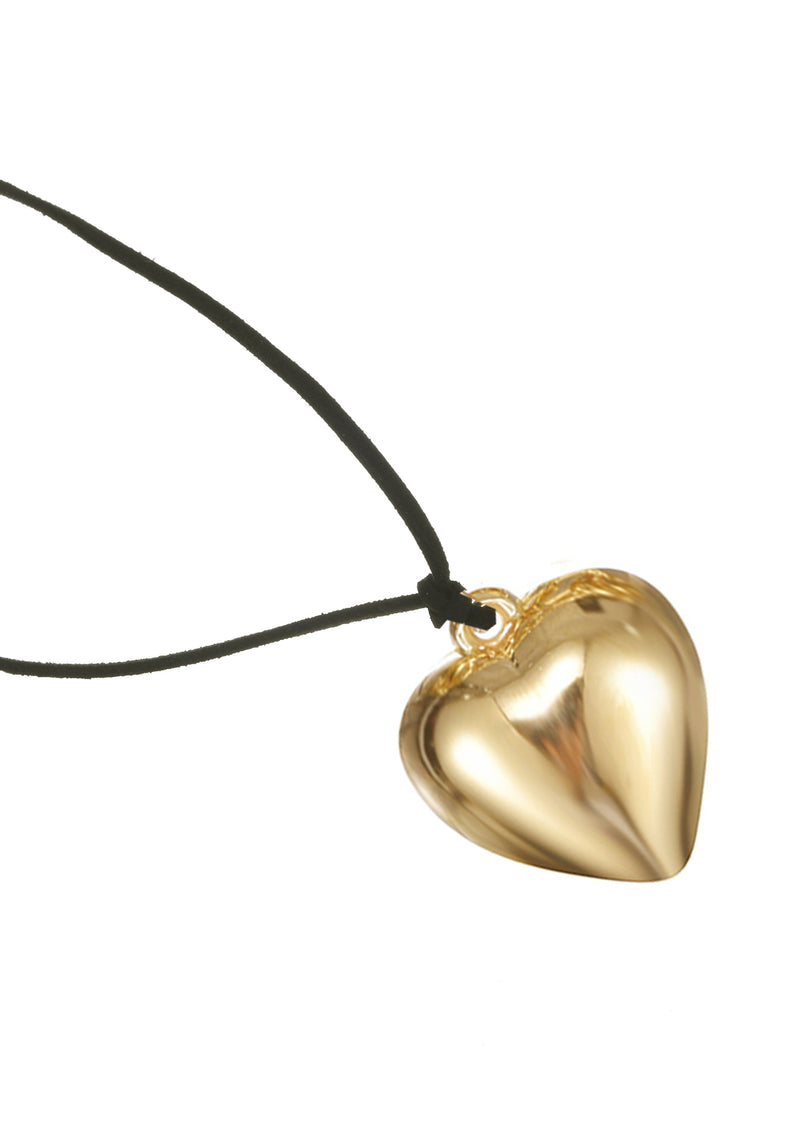 Isabelle Golden Velvet Heart Necklace