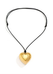 Lili at Disco Golden Heart Necklace