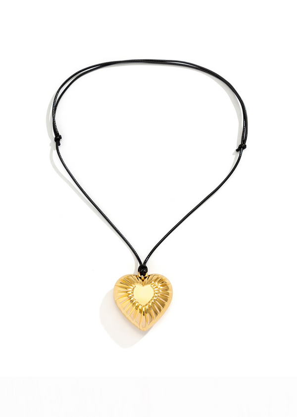 Lili at Disco Golden Heart Necklace