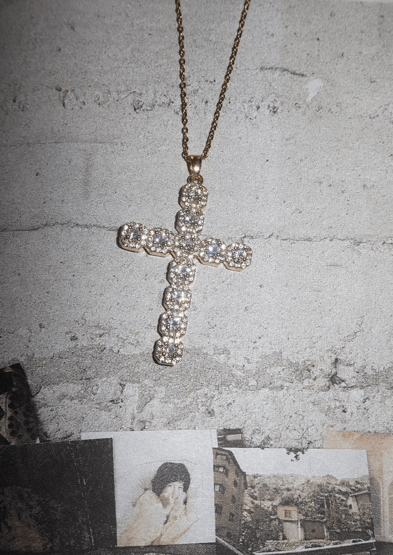 In Name Of Rose Cross Necklace