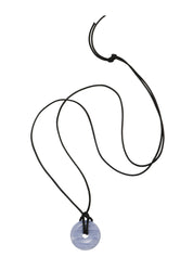 Foufou Charm Cord Necklace - Fortune (Blue Quartzite)