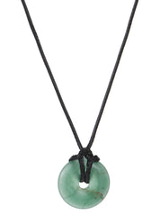 Foufou Charm Cord Necklace - Happiness (Jade)