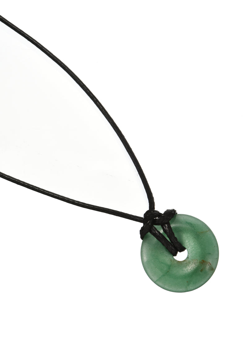 Foufou Charm Cord Necklace - Happiness (Jade)