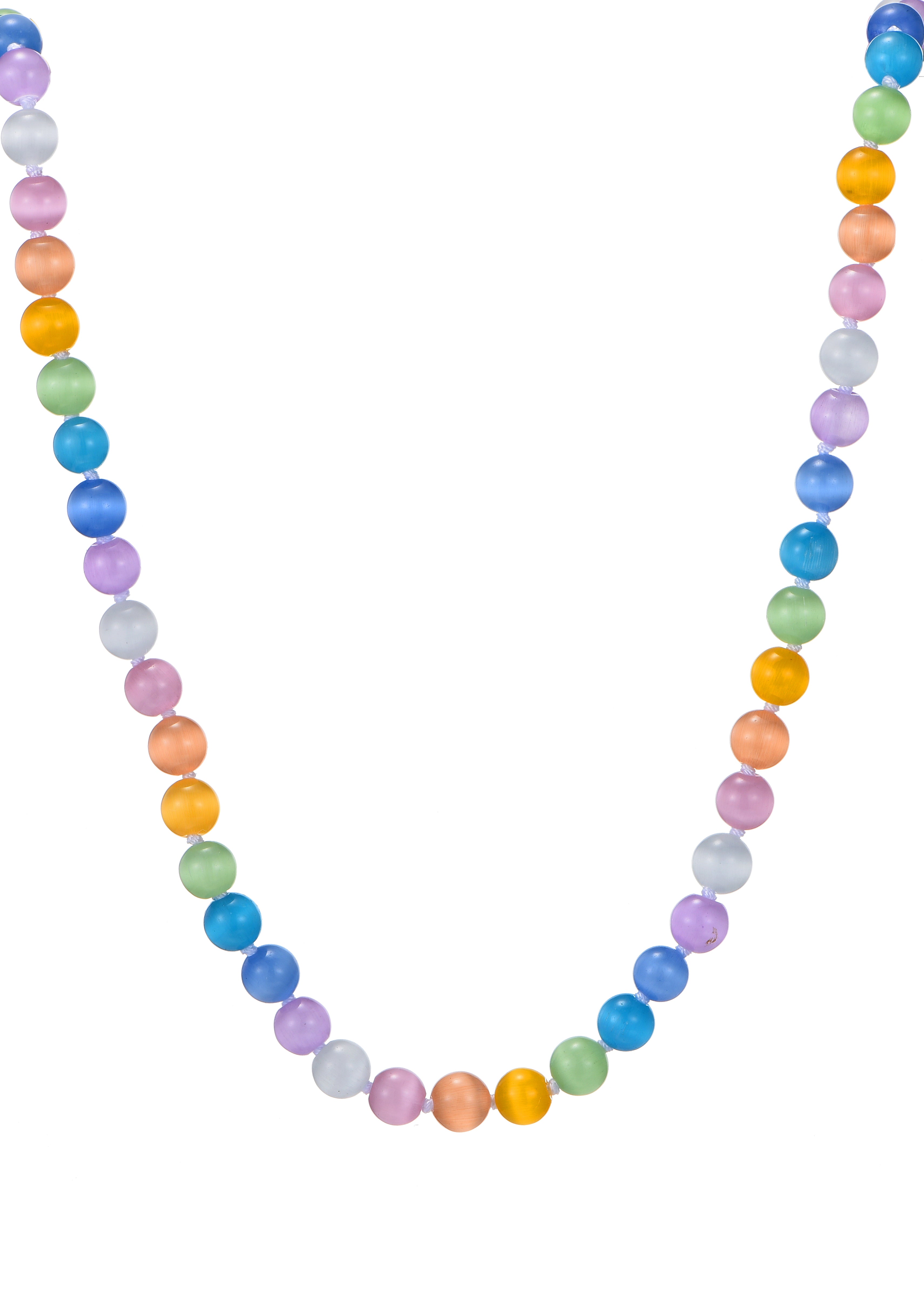 Fiorella Colorful Cateye Natural Stone Neckalce