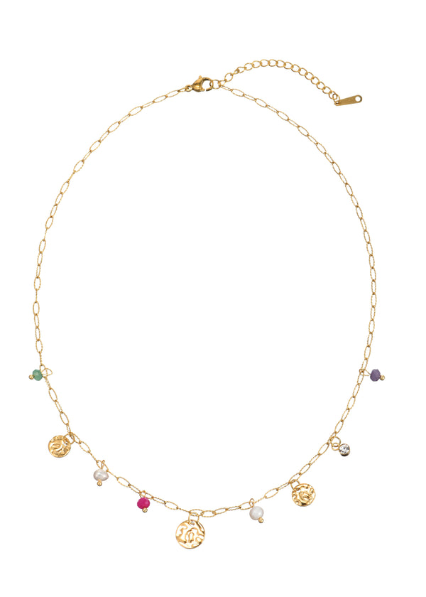 Sonia Colorful Summer Golden Necklace