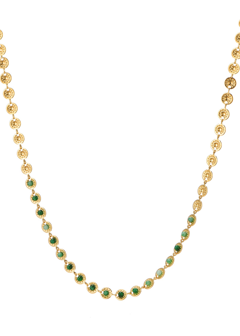 Regina Green Golden Layer Necklace