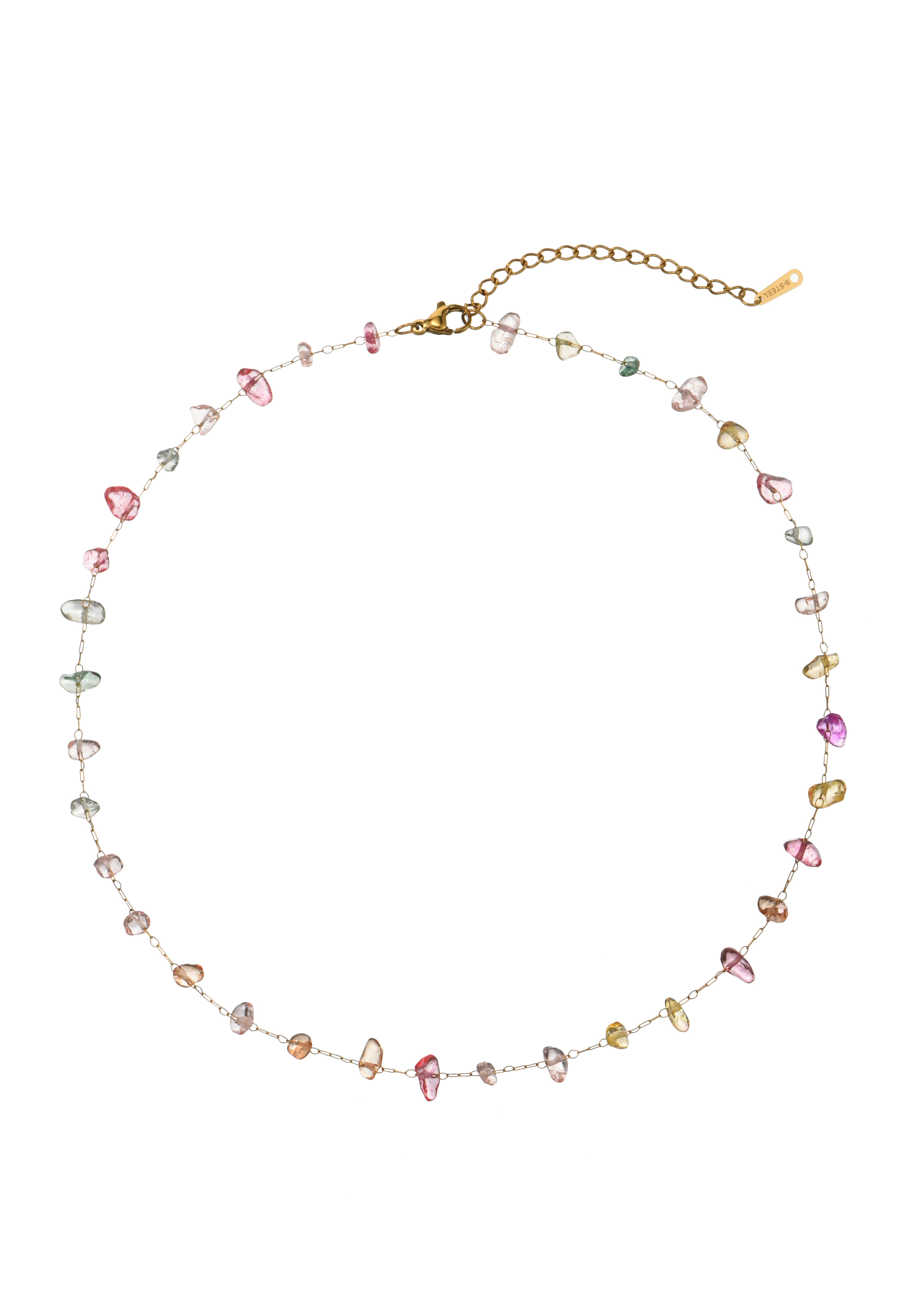 Calli Crystal Colorful Stones Summer Necklace