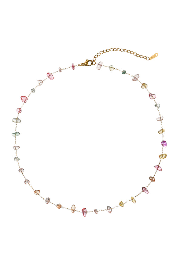 Calli Crystal Colorful Stones Summer Necklace