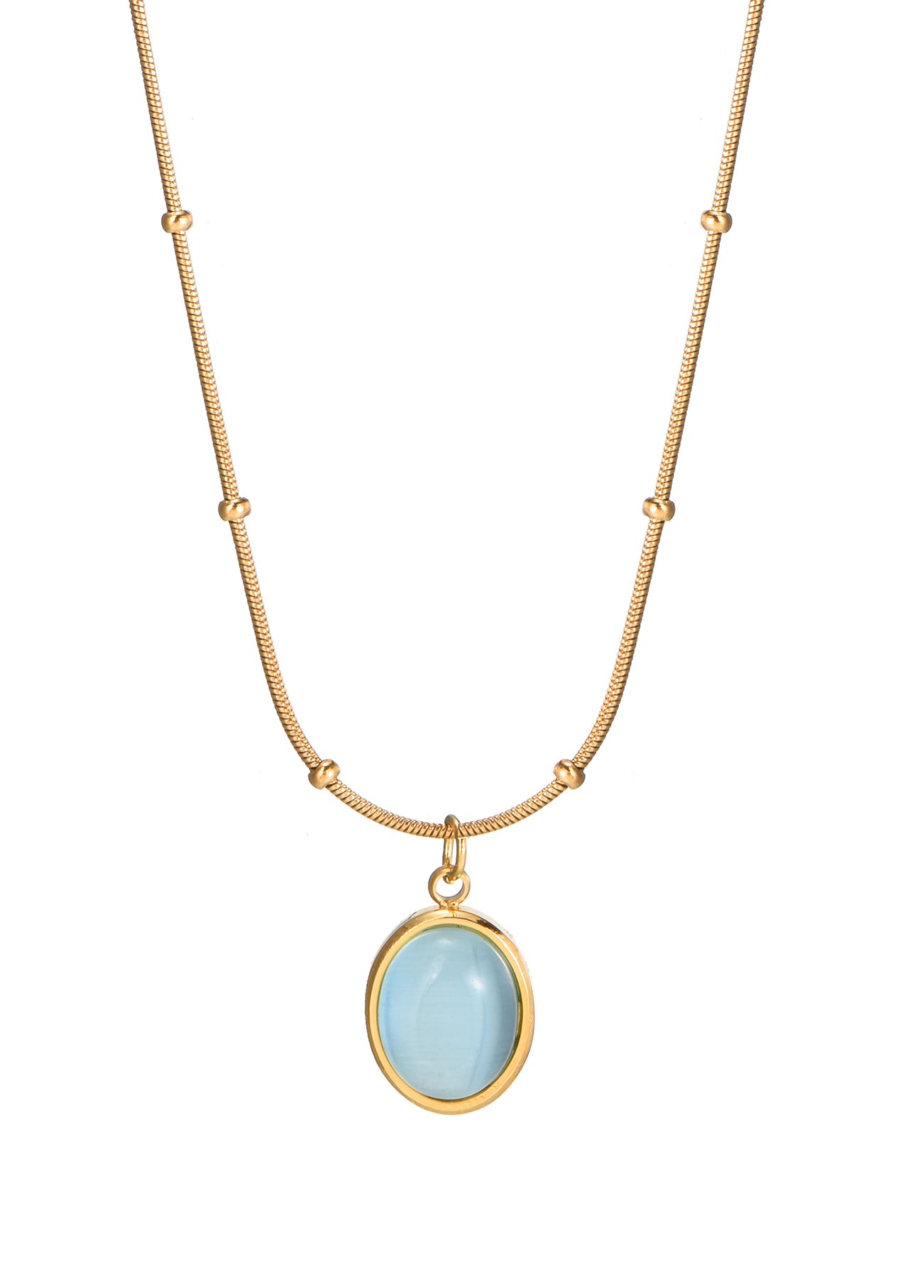 Lam Ice Blue Golden Necklace