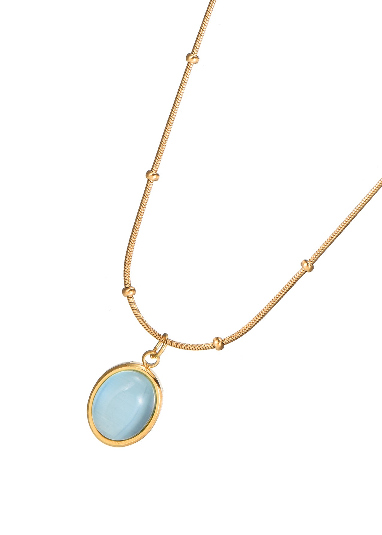 Lam Ice Blue Golden Necklace