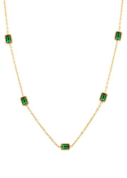 Delilah Green Love Golden Necklace