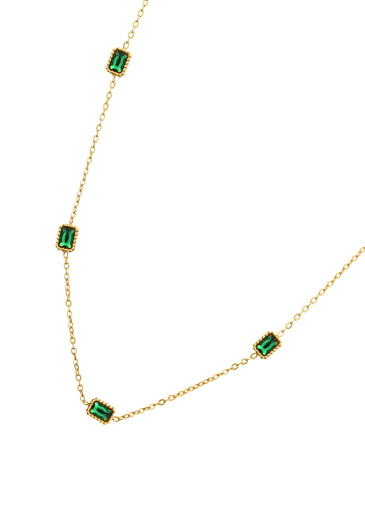 Delilah Green Love Golden Necklace