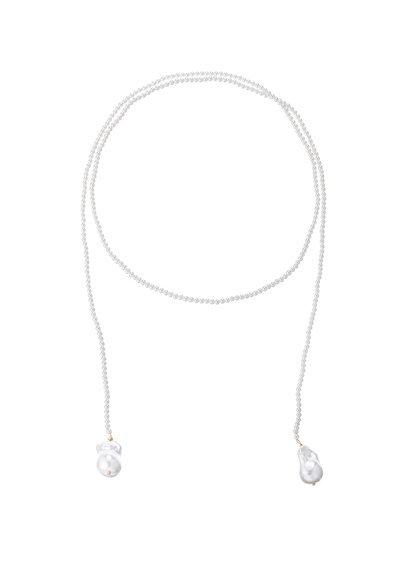 Gina Baroque Pearl Long Chain Necklace