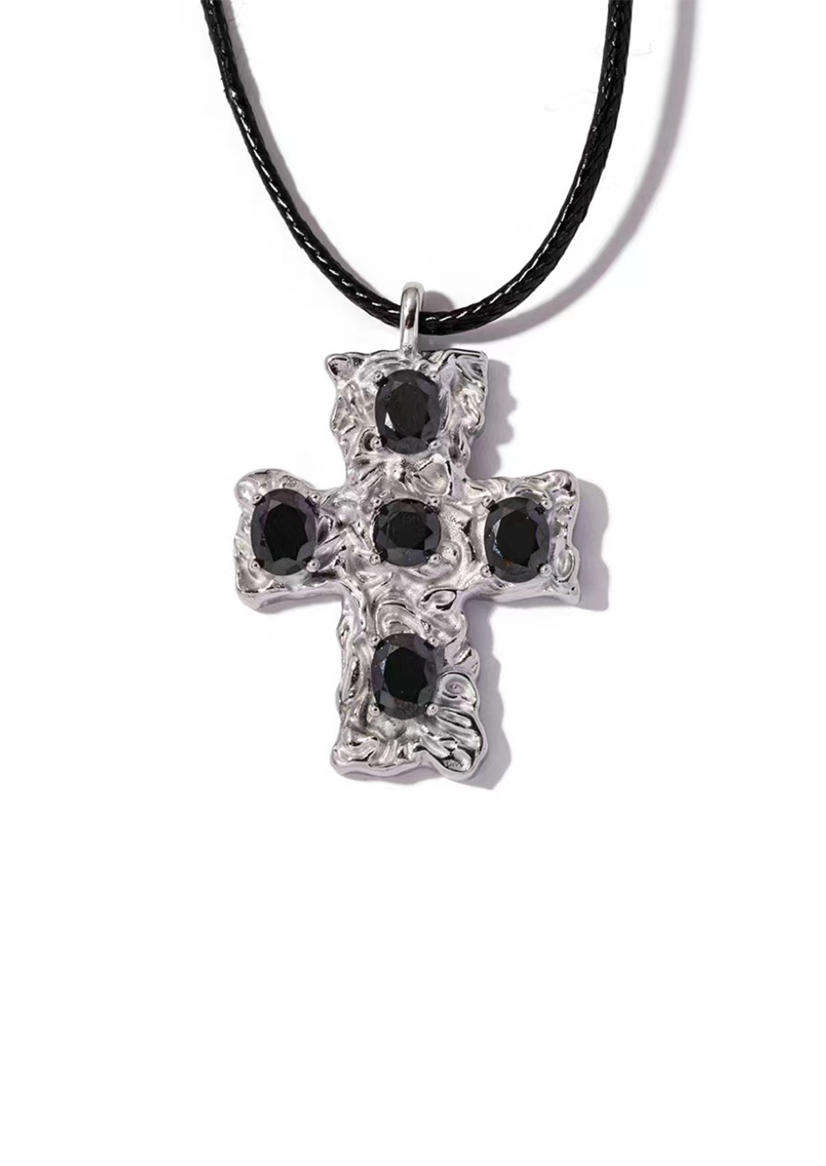 Britt Silver Cross Necklace