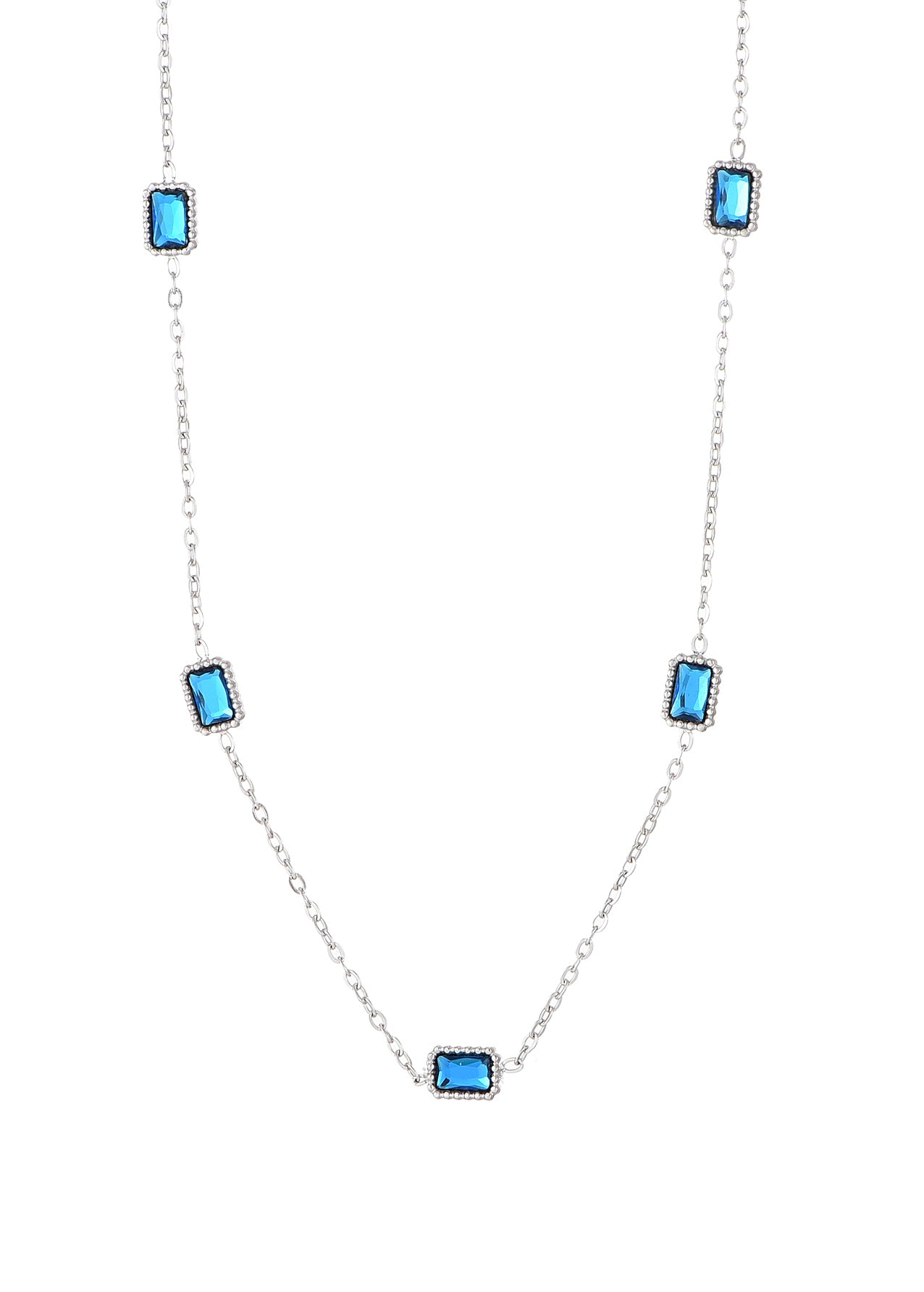 Lam Blue Silver Necklace