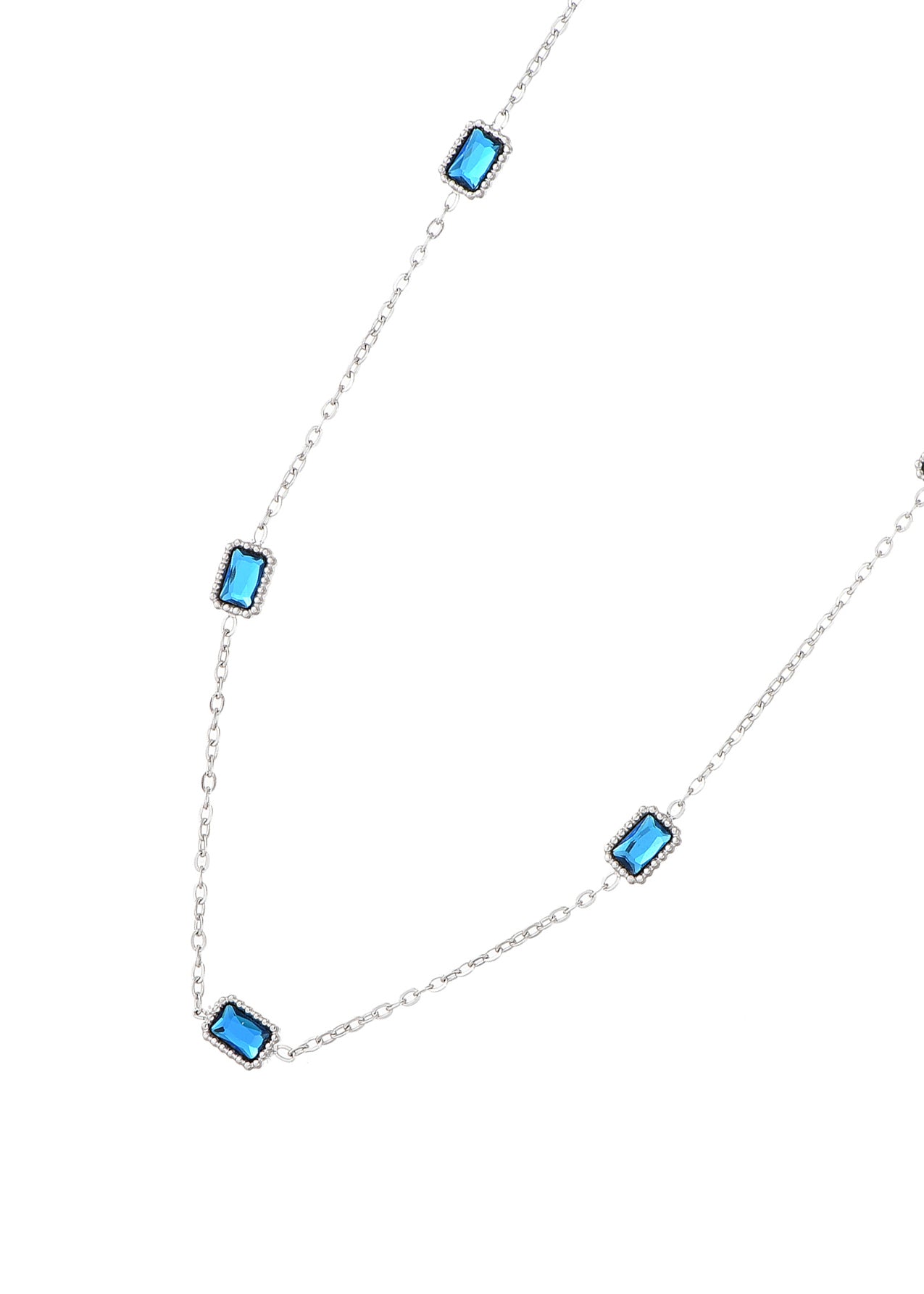 Lam Blue Silver Necklace