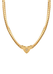 Simona Bold Love Golden Chain Necklace