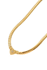 Simona Bold Love Golden Chain Necklace