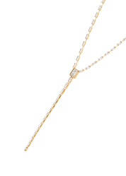 Maddie Glittering Lariat Golden Necklace