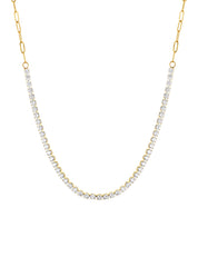 Foufou Glittering Tennis Chain Necklace