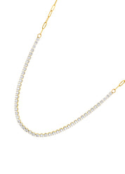 Foufou Glittering Tennis Chain Necklace
