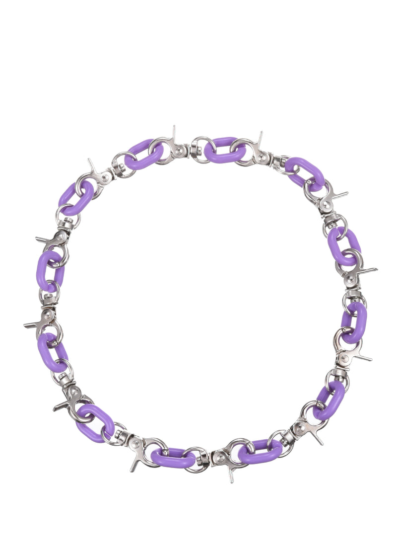 Tim Y2k Purple Chain Necklace