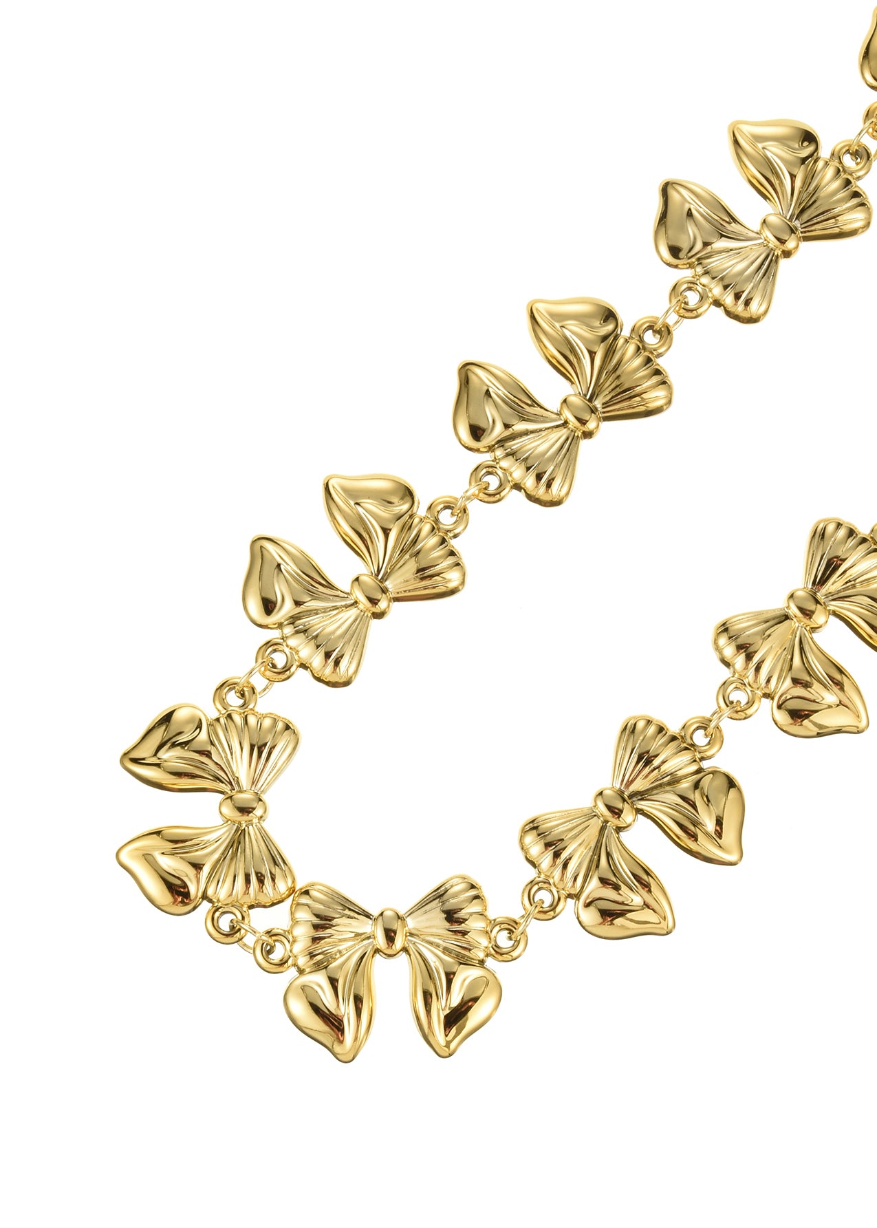 Cleo Giant Bow Golden Choker Necklace