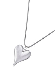 Maeve Melting Heart Silver Long Chain Necklace