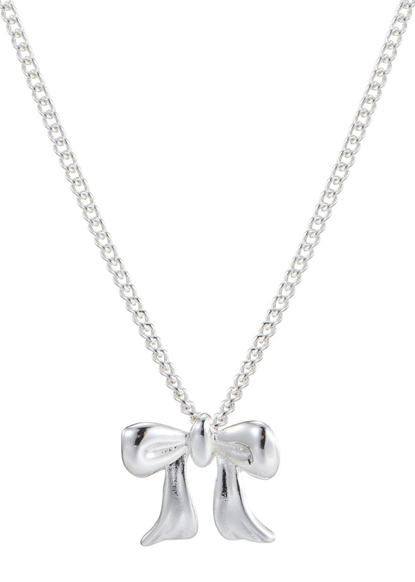 Mai Bow Necklace in Silver