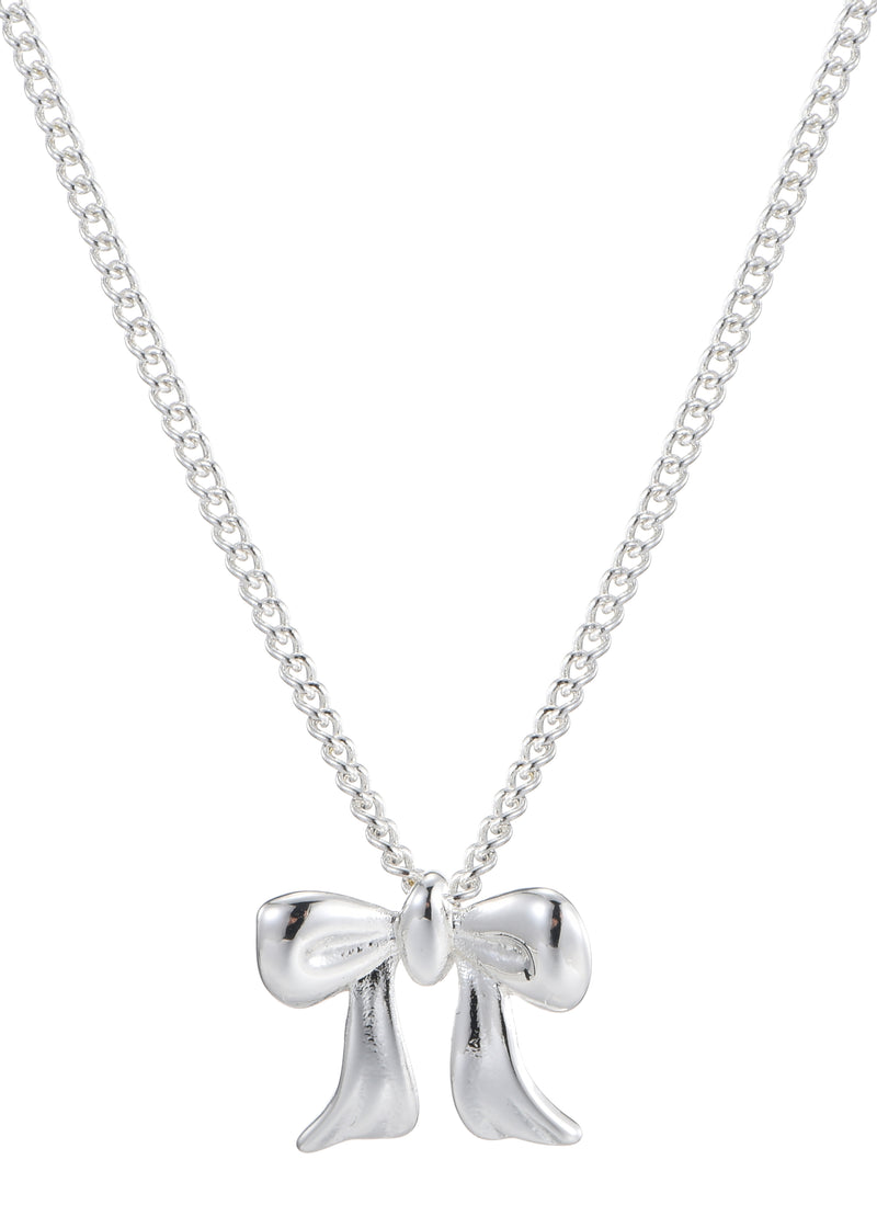 Mai Bow Necklace in Silver