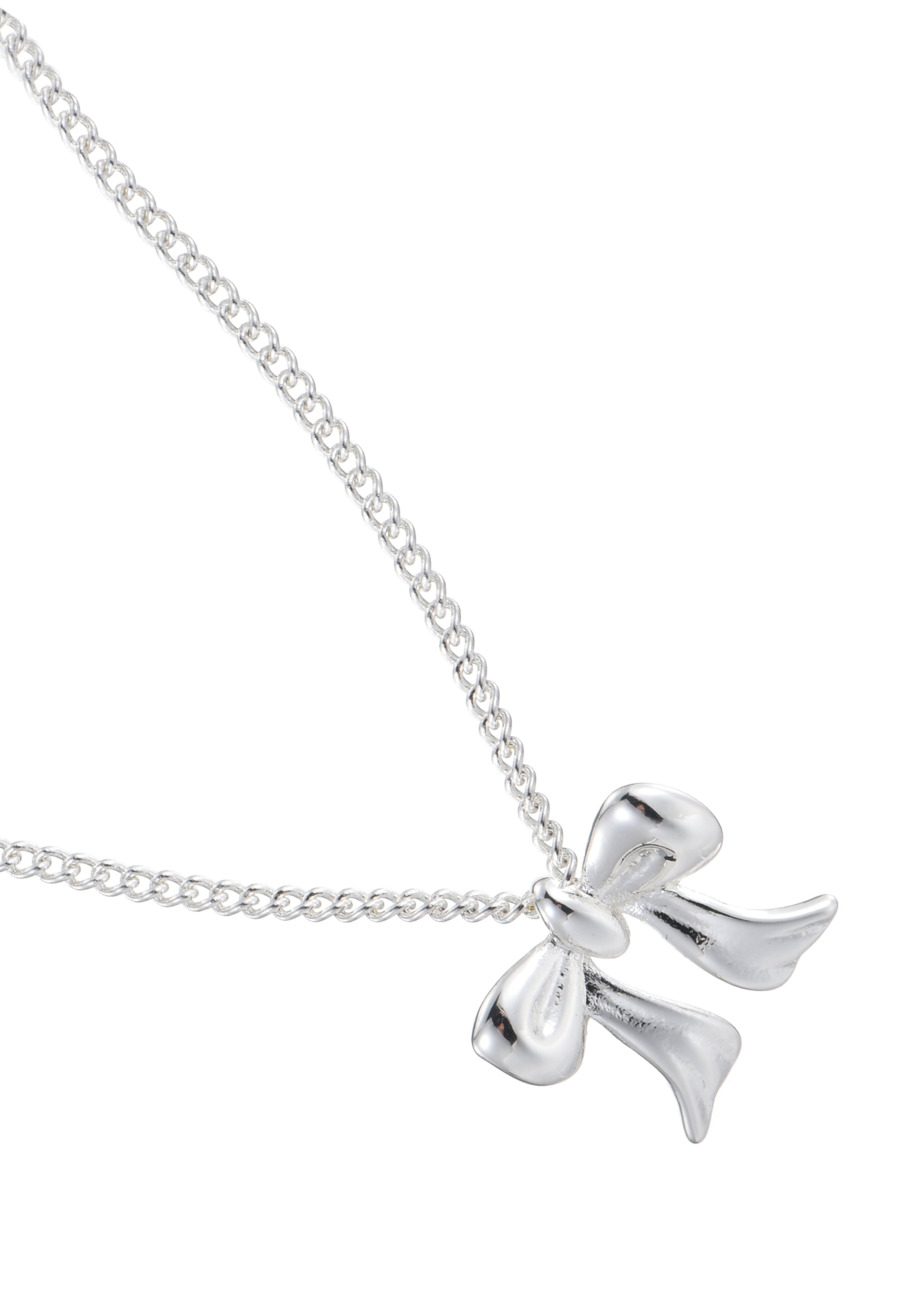 Mai Bow Necklace in Silver