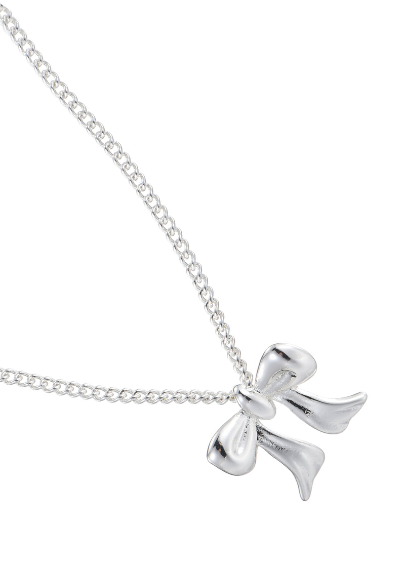 Mai Bow Silver Necklace