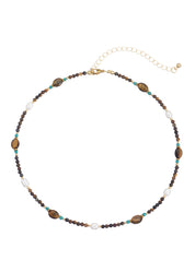 Manuel Brown Stones Necklace