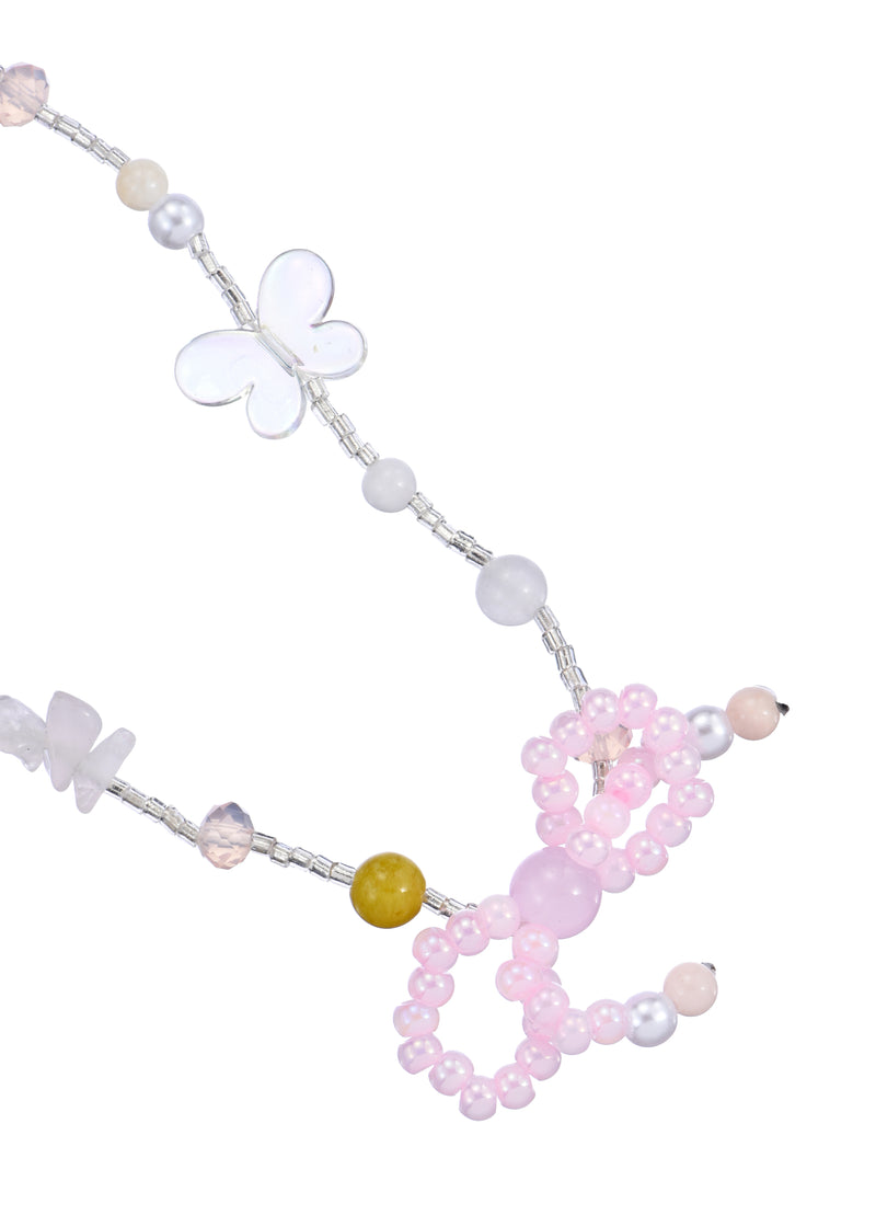 Phili Pink Bow Printemps Necklace
