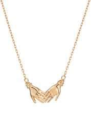 Hand In Hand Golden Necklace