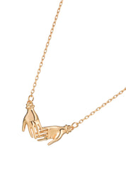 Hand In Hand Golden Necklace