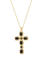 Scarlett Black Golden Cross Necklace