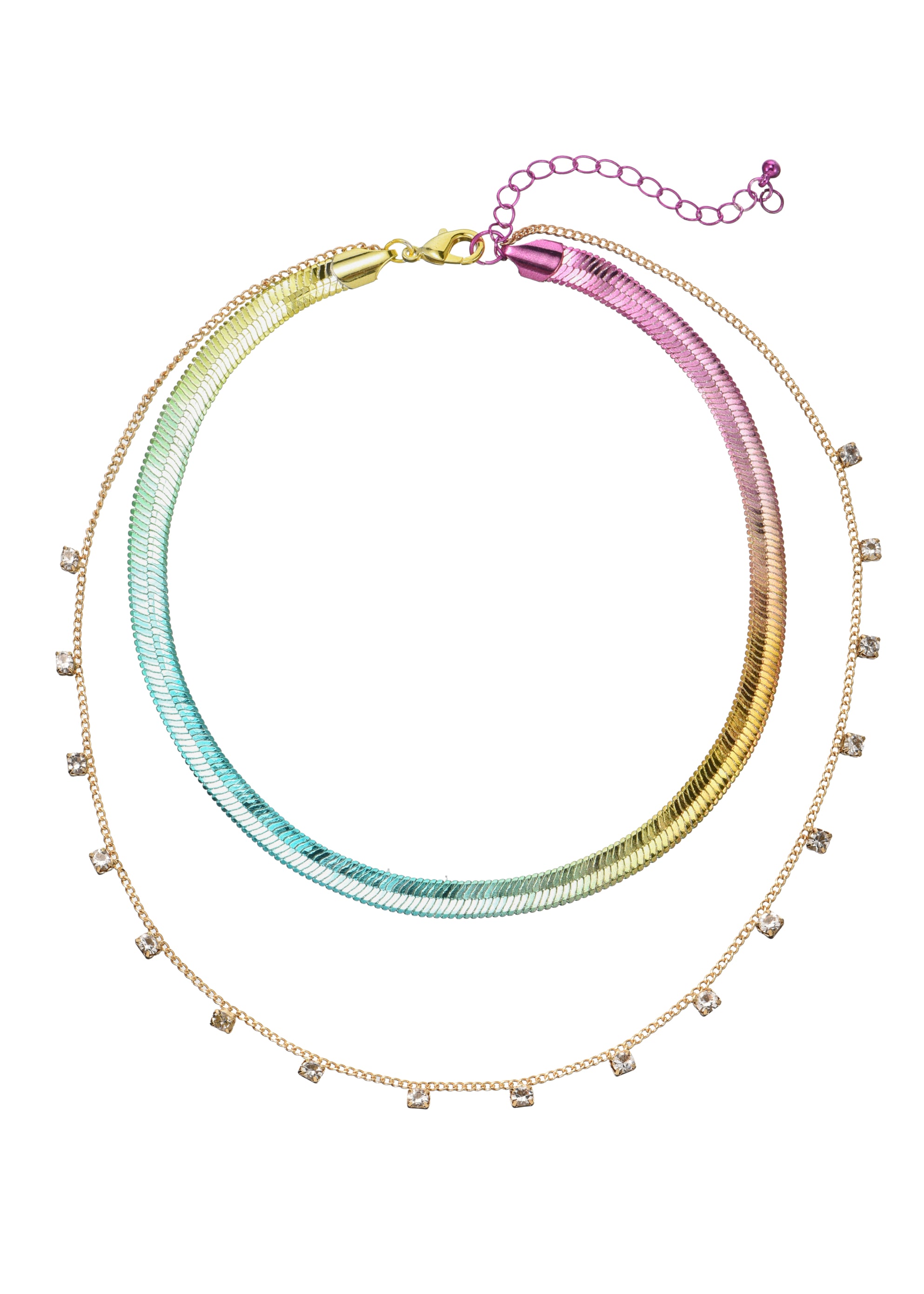 Colorful Rainbow Wonderland Chain Necklace